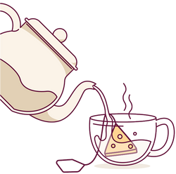 Add hot water to the cup